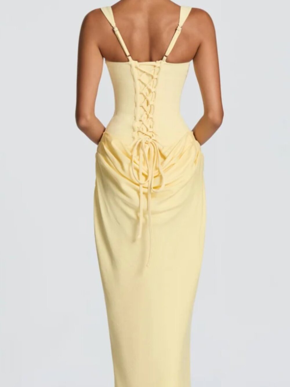 Babyboo Cornelia Maxi Dress Lemon Yellow Size S (US 4) Worn Once - Picture 5 of 5